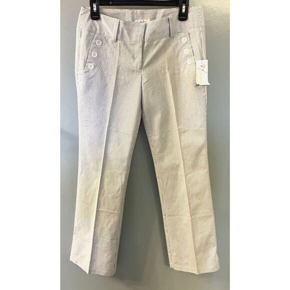 Joe Benbasset Striped Black & White Dress Pants Size 7 - Picture 1 of 6